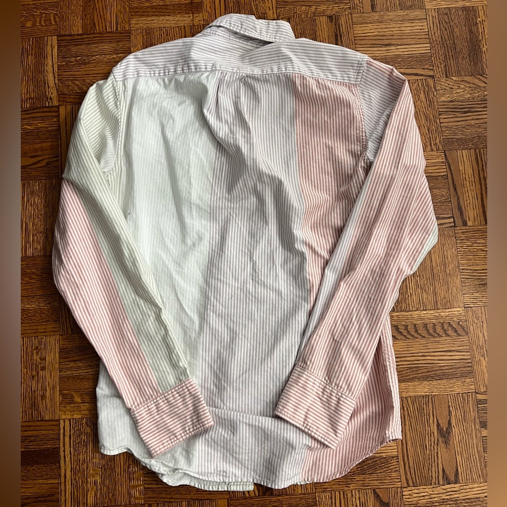 J. Crew Multi Colored Striped Button Down Oxford - image 4